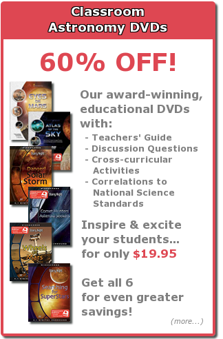 60 percent off astronomy classroom DVDs