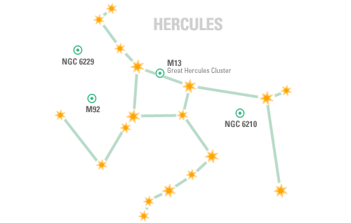 Constellation Map: Hercules