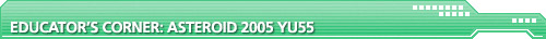 Educator's Corner: Asteroid 2005 YU55