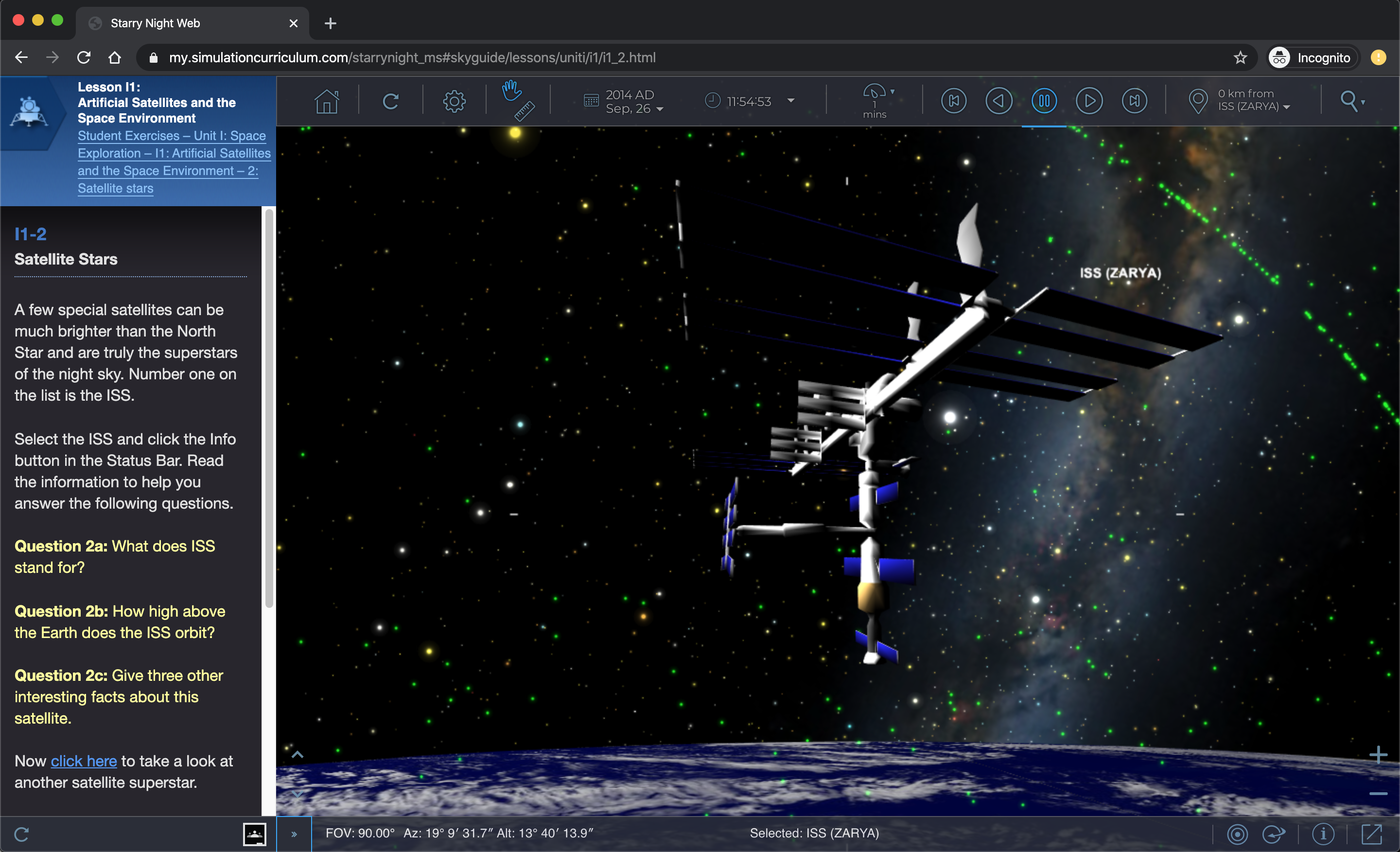 Starry Night Elementary School Saturn Screenshot