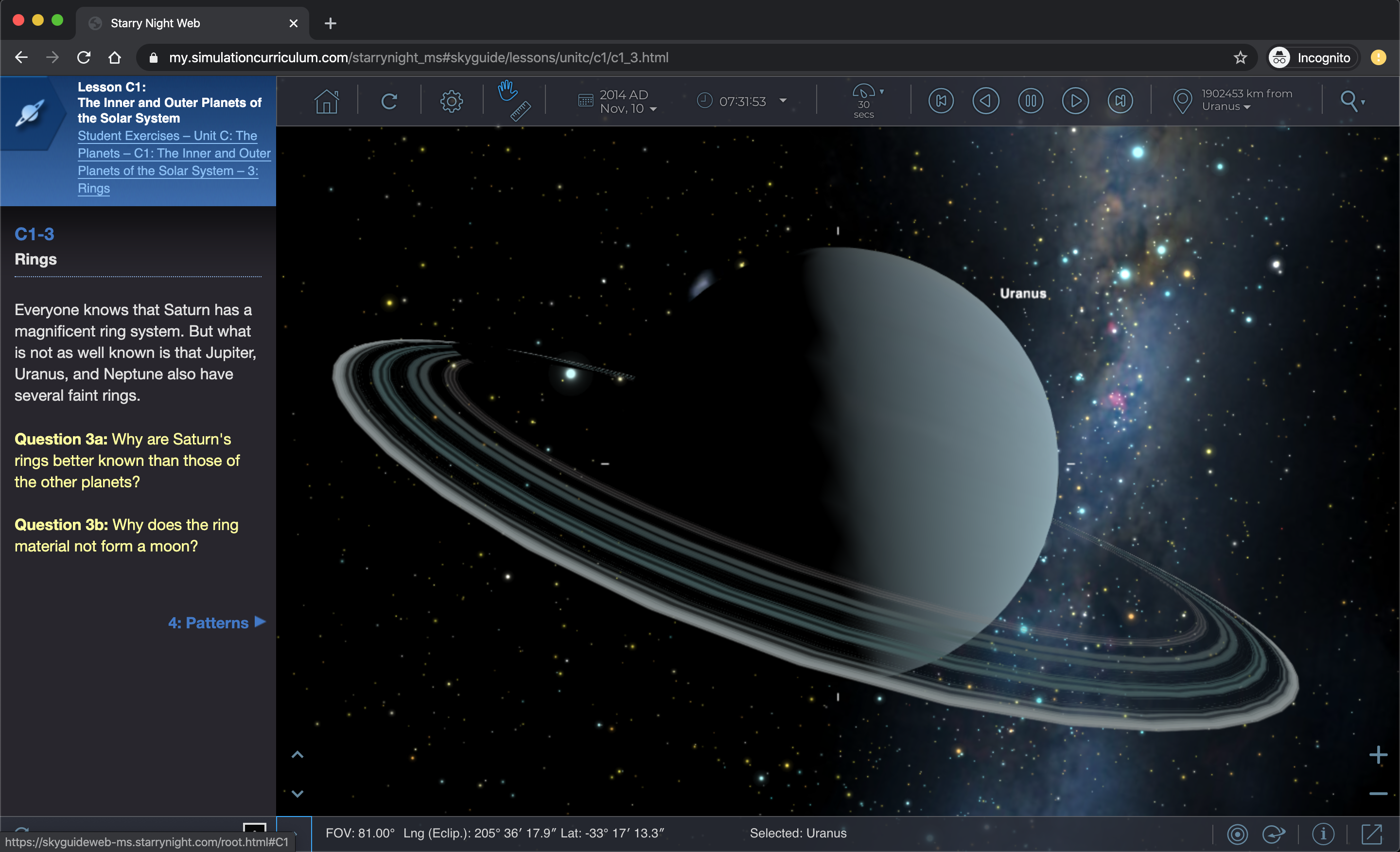Starry Night Elementary School The Rings of Uranus