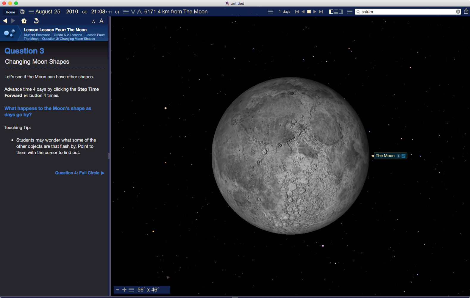 Starry Night Elementary School Exoplpanet Imaging Simulation Screenshot