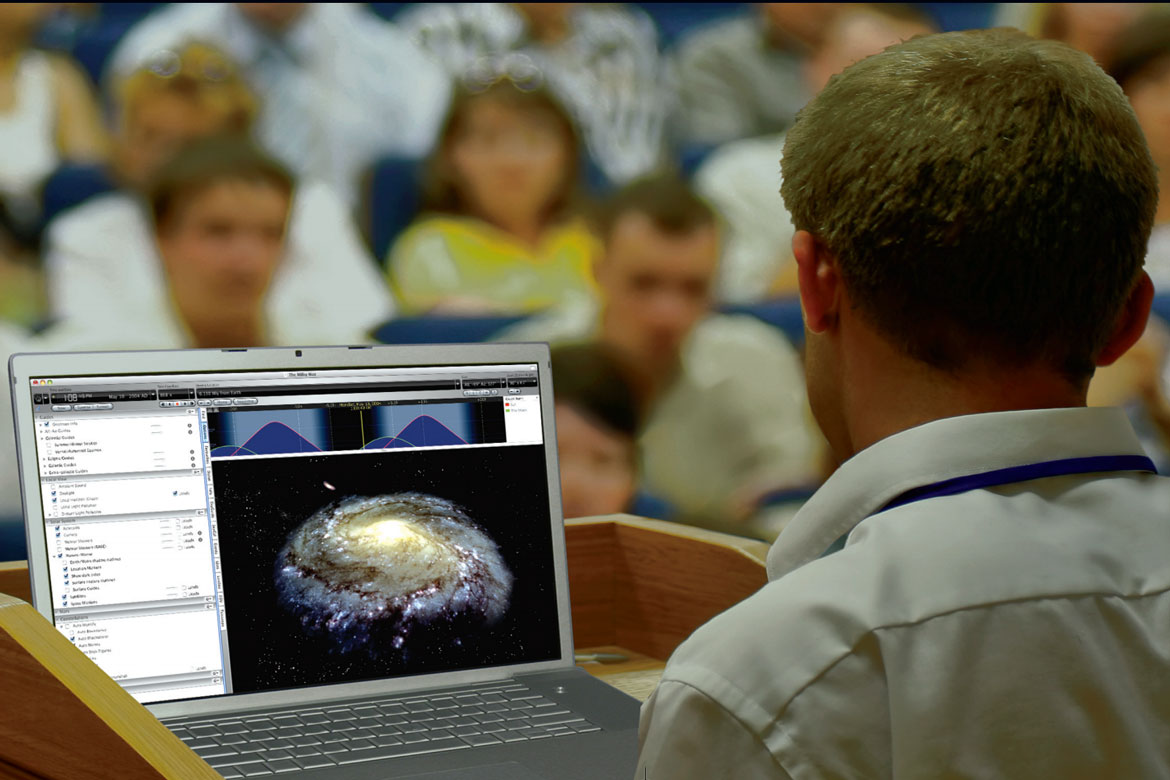 Starry Night software used by a professor in a classroom