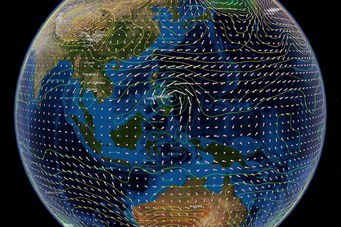 Layered Earth Physical Geography Atomospheric Circulation Simulation